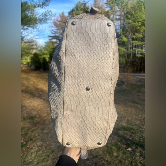 Furla Python Embossed Leather Shoulder Bag - Picture 12 of 17